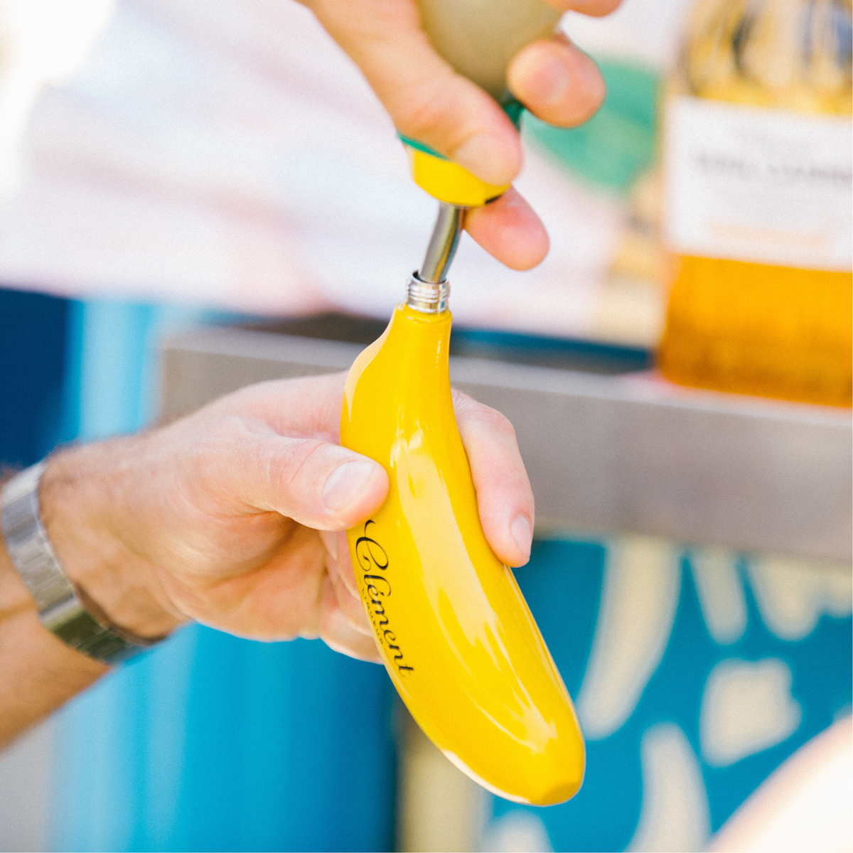 Clement Liqueur Banana Flask