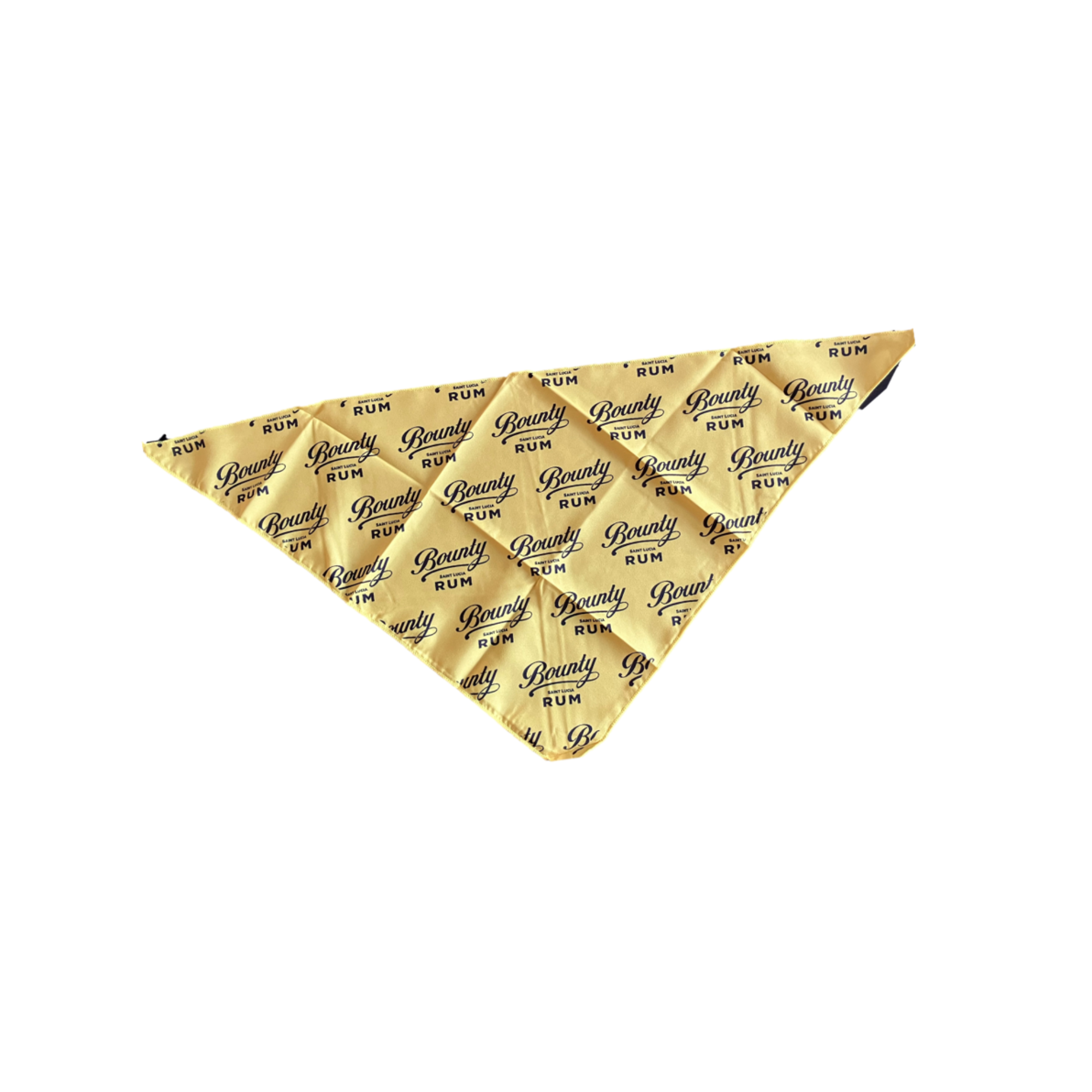 Triangular bandana with Bounty Rum logo on a transparent background