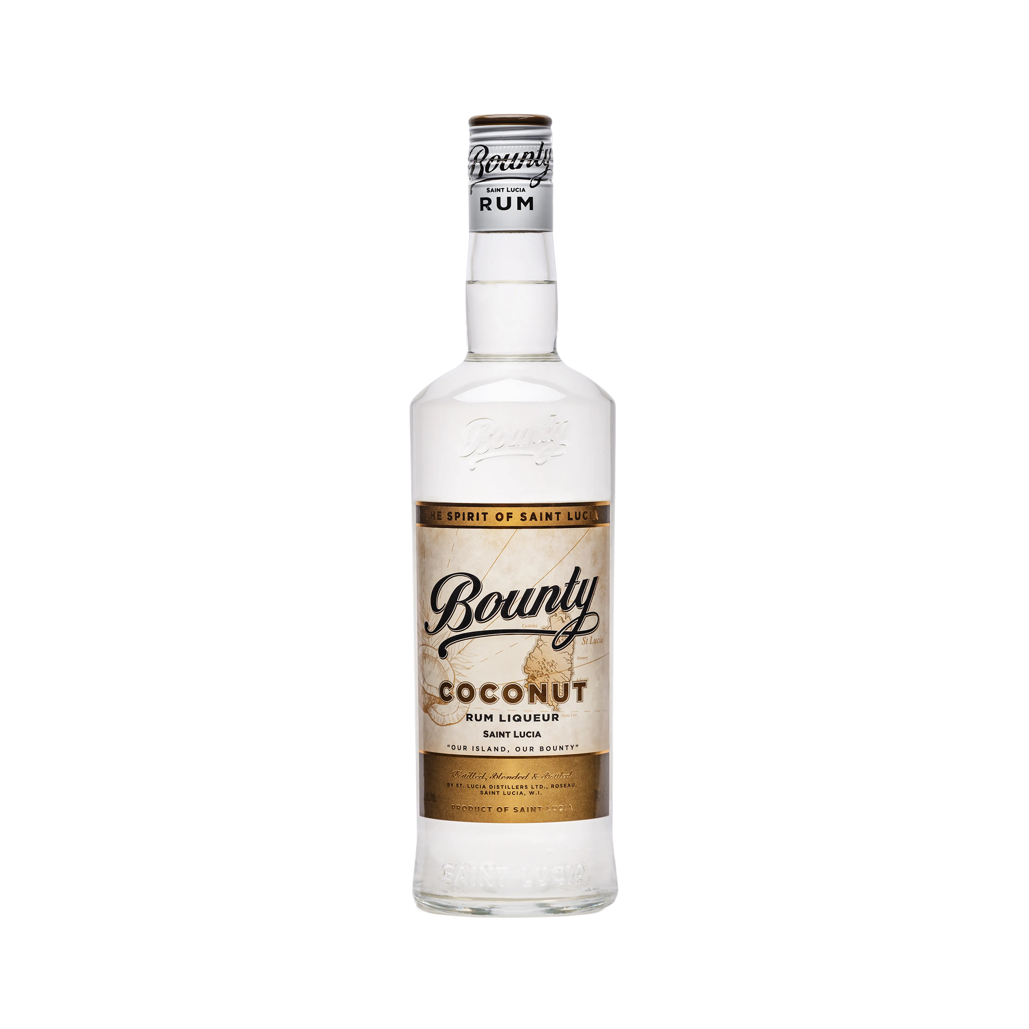 Bounty coconut rum bottle