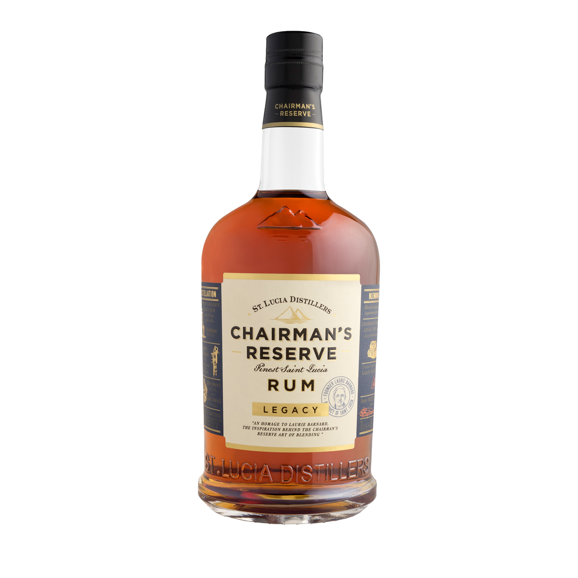 Chairman's Reserve Rum Legacy bottle on a white background
