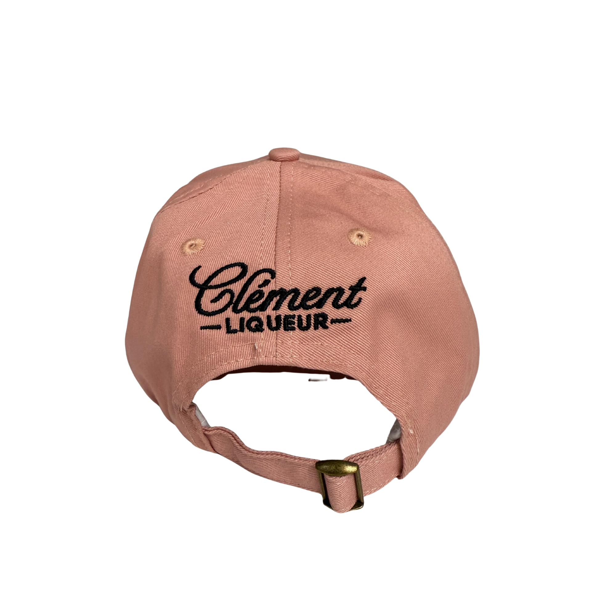 Pink cap with 'Cèlèment Liqueur' text on a white background