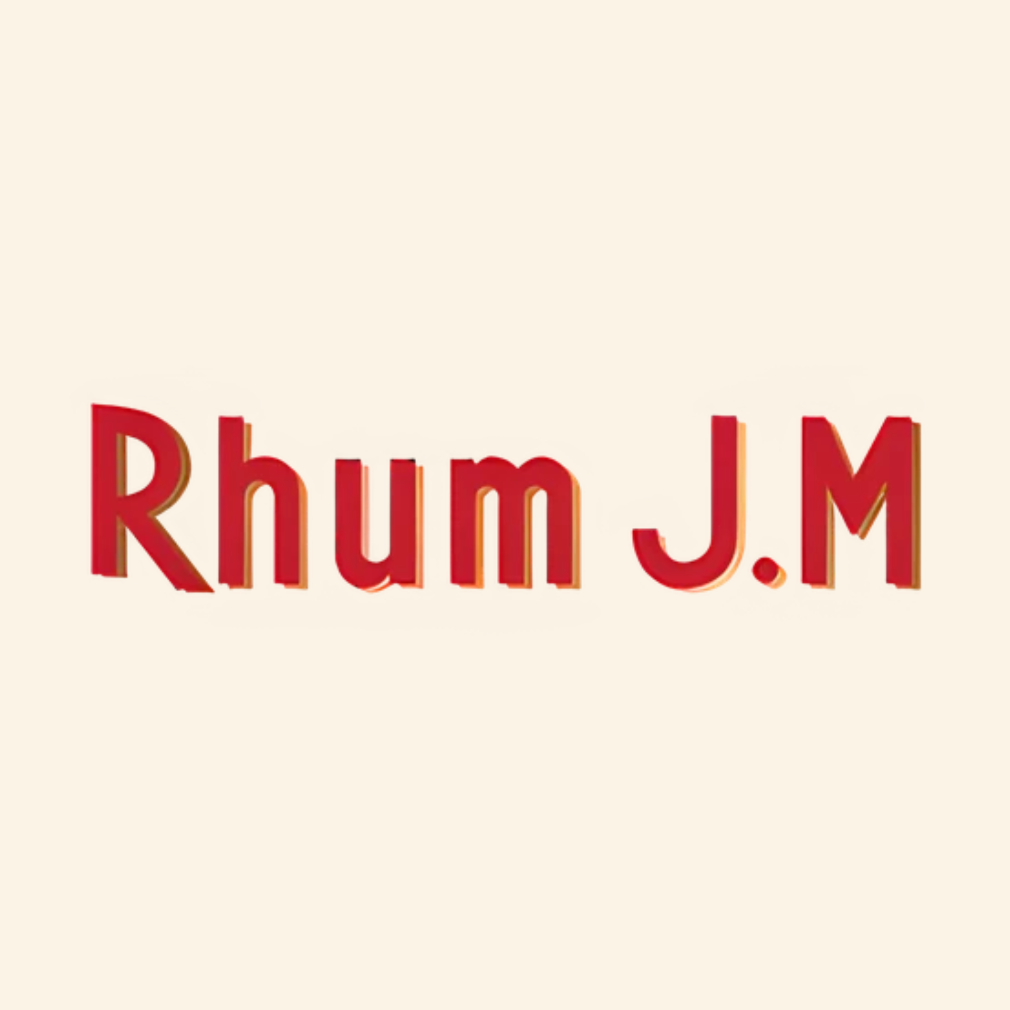 Rhum J.M logo on a beige background