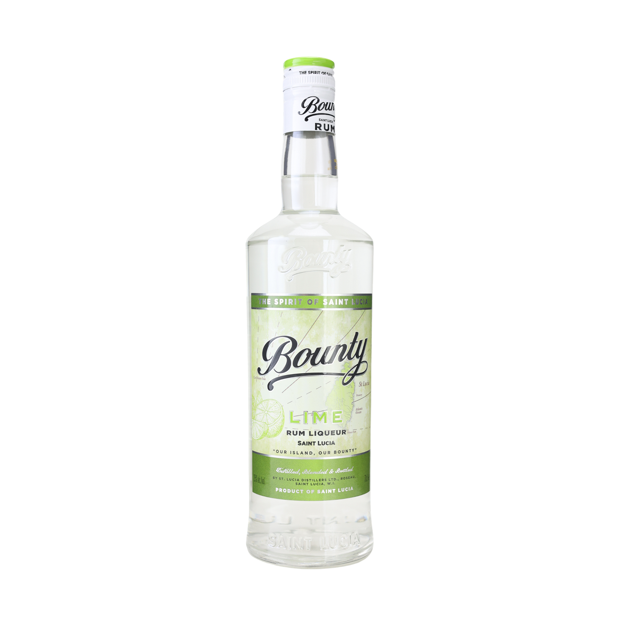 Bounty lime rum liqueur bottle
